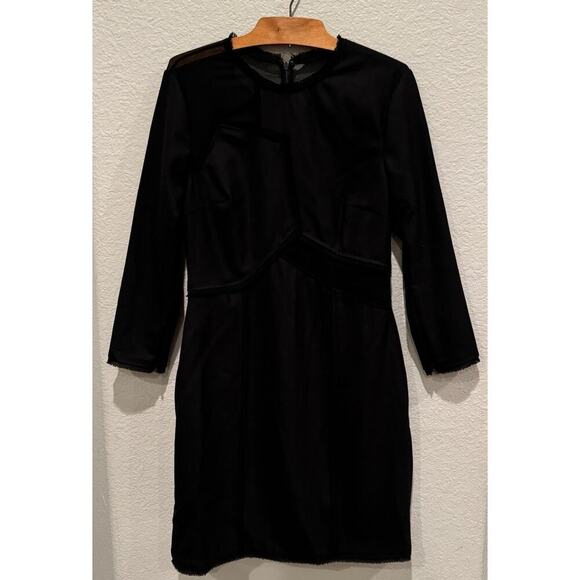 JASON WU Mesh-inset 3/4-sleeve Sheath Dress Size 10 - Picture 11 of 12